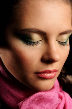 güzel seksi kız moda stil stüdyo portresi