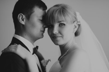 Mutlu gelin ve damat düğünlerinde 