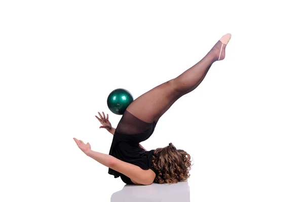 Chica joven haciendo gimnasia — Foto de Stock