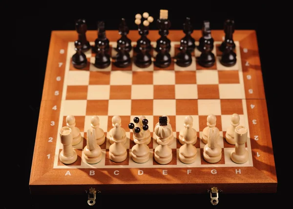 Schachfiguren aus Holz — Stockfoto