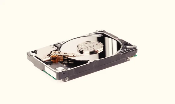 Open hard disk drive isolated on white background — Stock Photo, Image