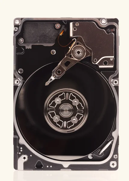 Open hard disk drive isolated on white background — Stock Photo, Image