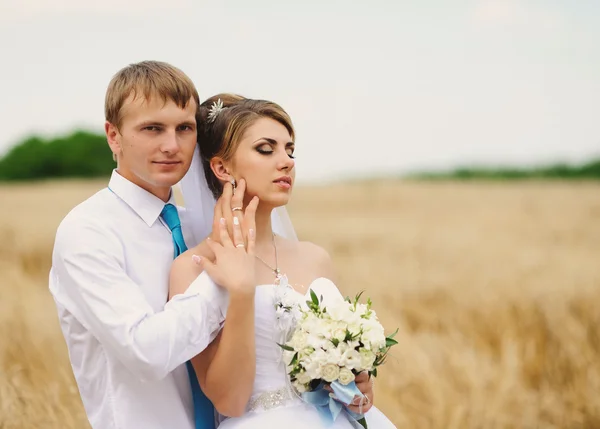 Mutlu gelin ve damat düğünlerinde — Stok fotoğraf