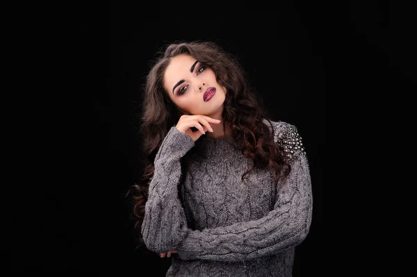 Fața frumoasă a unui model de modă — Fotografie, imagine de stoc