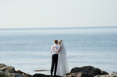 Mutlu gelin ve damat düğünlerinde 