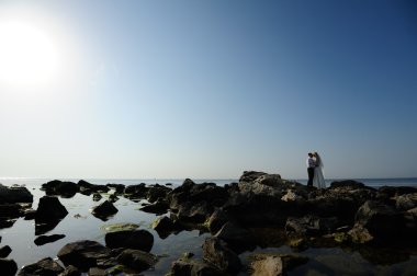 Mutlu gelin ve damat düğünlerinde 