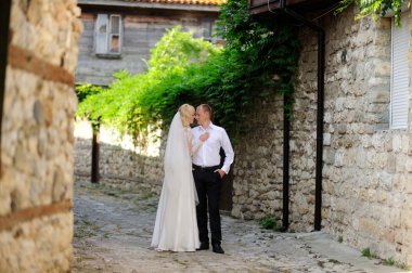 Mutlu gelin ve damat düğünlerinde 