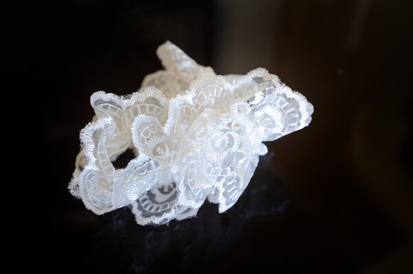 Wedding white garter