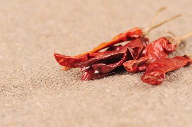 Tuval üzerinde kırmızı biber biber