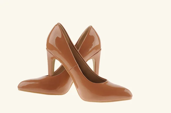 Béžové ženy boty — Stock fotografie