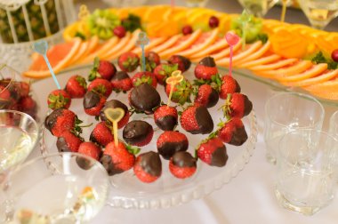 Ziyafet tablo farklı meyve ile