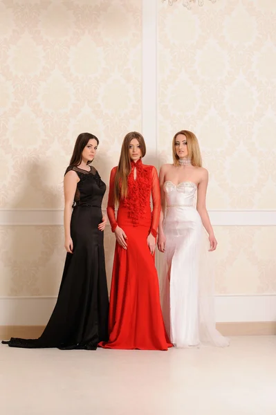 Portrait of beautiful three girls — Stock Photo, Image