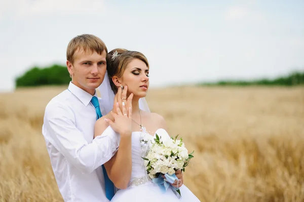 Feliz novia y novio en su boda —  Fotos de Stock