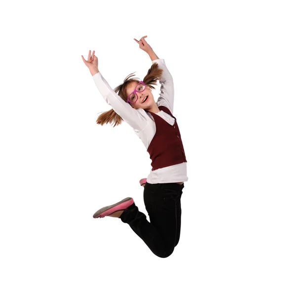 Jumping girl Royalty Free Stock Images