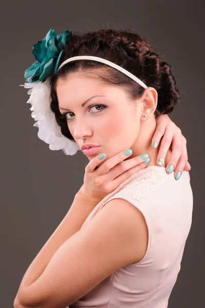 Retrato de mulher bonita — Fotografia de Stock