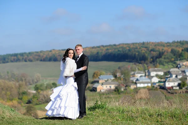 Feliz novia y novio en su boda —  Fotos de Stock