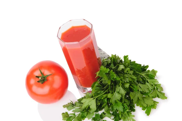 Rote Tomaten und Petersilie — Stockfoto