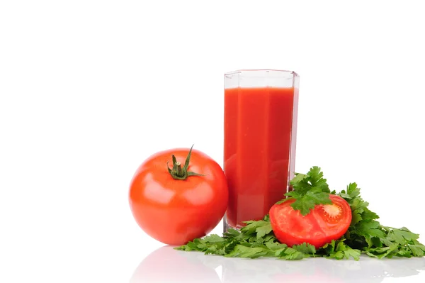 Rote Tomaten und Petersilie — Stockfoto