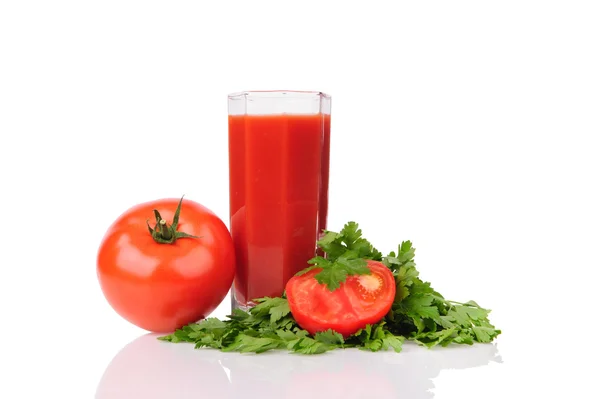 Rote Tomaten und Petersilie — Stockfoto