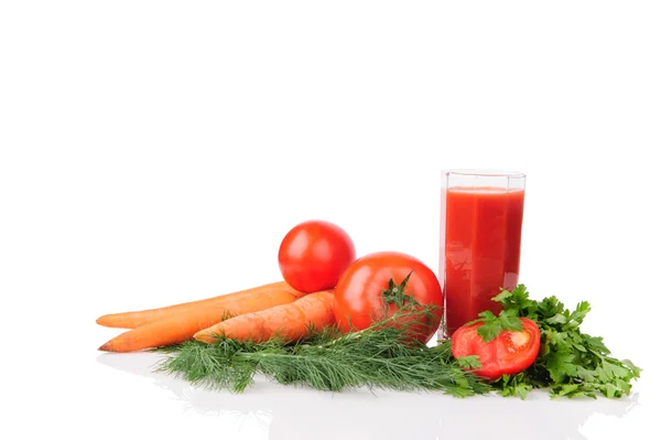 Tomate vermelho e salsa — Fotografia de Stock