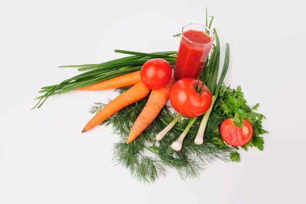 Red tomato and parsley — Stock Photo, Image