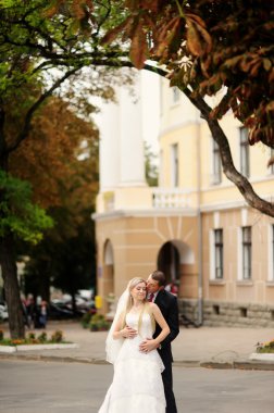 Mutlu gelin ve damat düğünlerinde 