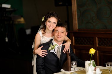 Mutlu gelin ve damat düğünlerinde 