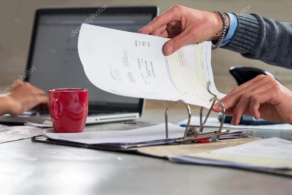 People filing documents