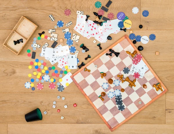 Various Leisure Games Spread — Stock Photo, Image