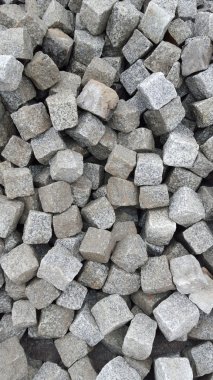 Vintage tarzı sokak için kullanılmak üzere kübik kaya yığını
