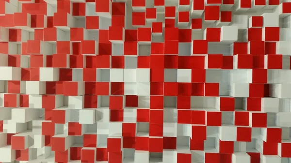 Abstrakter Hintergrund Mit Roten Und Weißen Mustern — Stockfoto