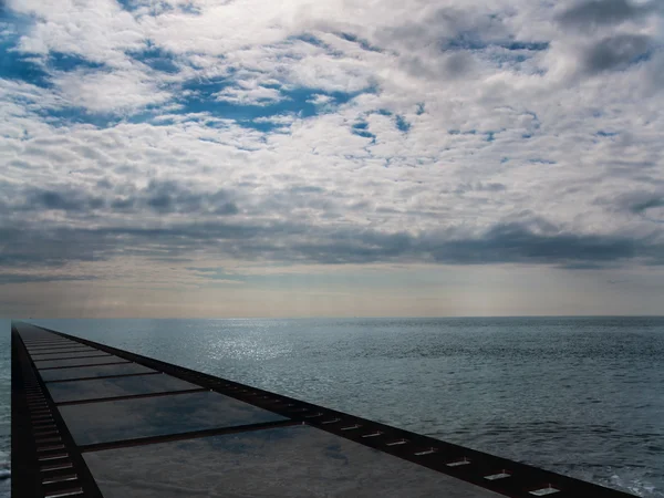 Mare, cielo, striscia di film — Foto Stock