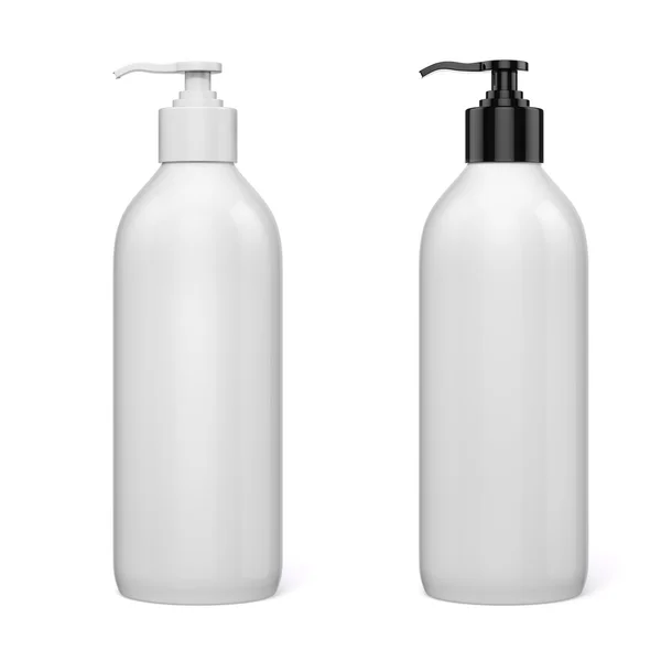 Garrafa 3d para cosméticos em fundo branco — Fotografia de Stock
