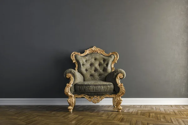 3D vintage kol sandalye iç render — Stok fotoğraf