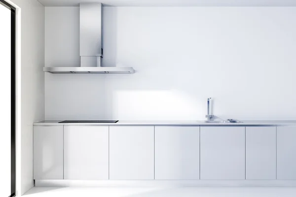 3d modern white kitchen — Stock Photo, Image