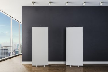 boş tuval posteri ile 3D modern iç