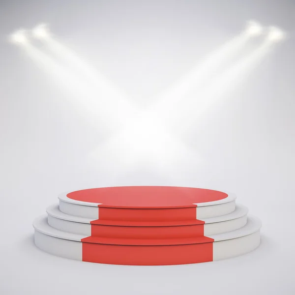 3d template of blank empty podium stage — Stock Photo, Image
