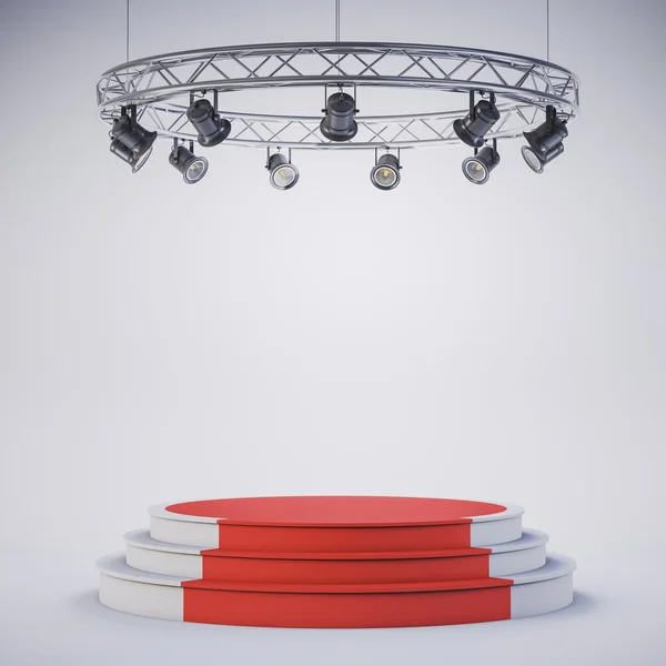 3d template of blank empty podium stage — Stock Photo, Image