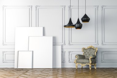 güzel temiz iç 3D render