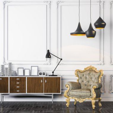 güzel temiz iç 3D render