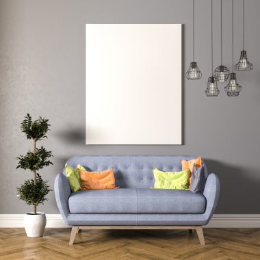 güzel temiz iç 3D render