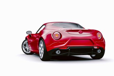 3D egzotik süper araba.