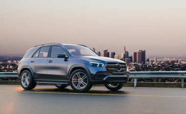 3D lüks SUV araba tasarımı