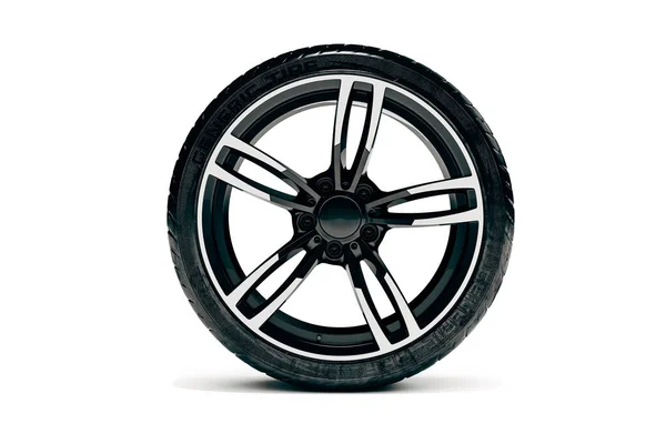 Car Tire Allow Wheel White Background — Stock Photo, Image