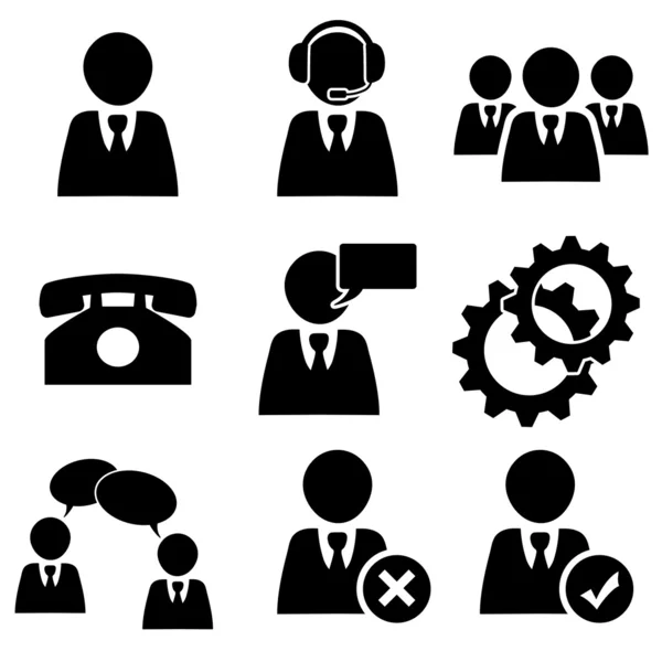 Business man icons set pack — Stock Photo, Image