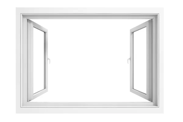 3d window frame on white background Royalty Free Stock Images