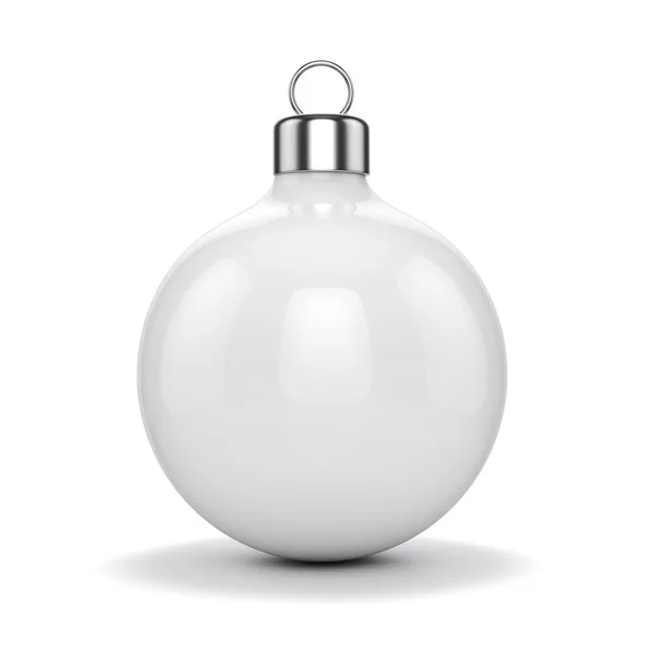 3D Christmas süsler beyaz arka plan üzerinde topları — Stok fotoğraf