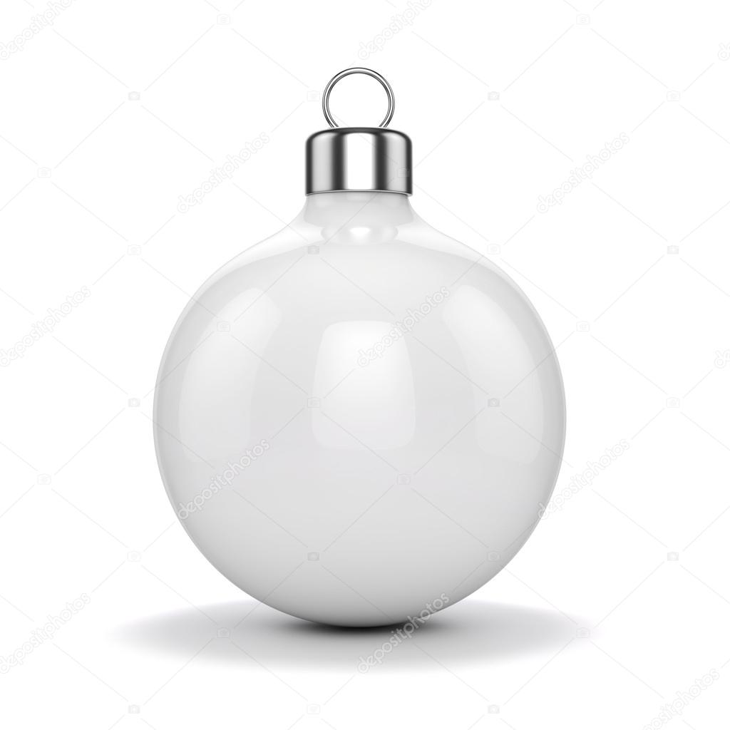 3d Christmas balls ornaments on white background