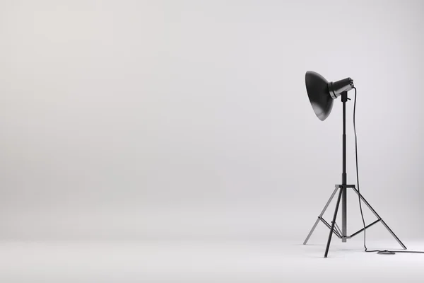 3d studio setup with lights and white background — Stock Photo, Image