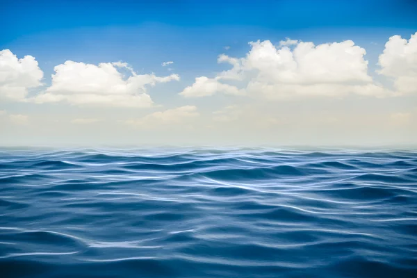 Rendering 3d di oceano e bel cielo blu — Foto Stock